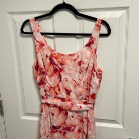 Floral Dress with Pockets and Removable Belt - Picture 1 of 4